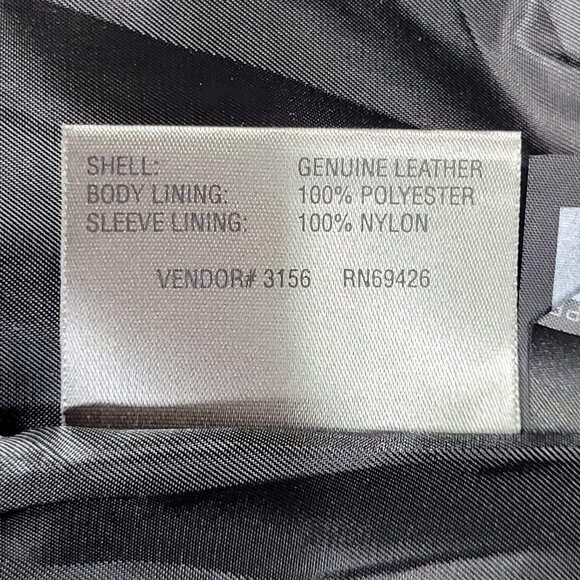 Wilsons Leather Pelle Women XL Black Full Zip Leather Jacket Moto Biker Vintage - Picture 13 of 14